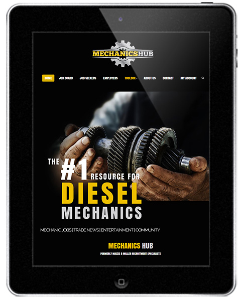 Client Study: Content Marketing Development Services A tablet showing the homepage of a content marketing marketplace developed by Ombrella.