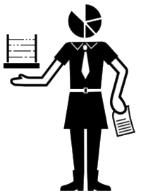 Digital Marketing Accounting and Finance A silhouette of an accounting doing a tax audit.