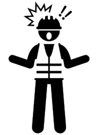 Digital Marketing Construction and Trades A silhouette of a construction worker.
