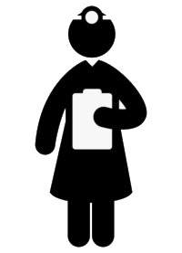 Digital Marketing Healthcare and Pharmaceuticals A silhouette of a medical doctor.