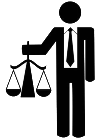 Digital Marketing Law Firms, Lawyers, and Legal Services A silhouette of a lawyer.