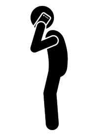 Digital Marketing Tech Companies and Brands A silhouette of a technologist holding a cell phone.