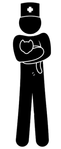Digital Marketing Vet Clinics and Pet Care Brands A silhouette of a veterinarian.