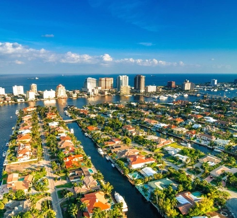 An aerial view of Fort Lauderdale.
