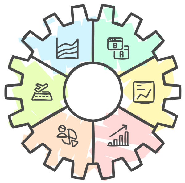 Marketing Optimization Solutions A corkscrew nut illustration demonstrating the marketing optimization and analysis process.
