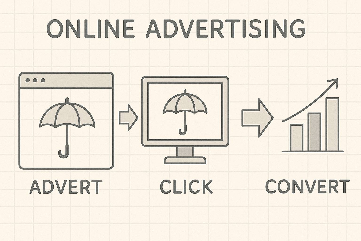 The process for delivering online advertising services.