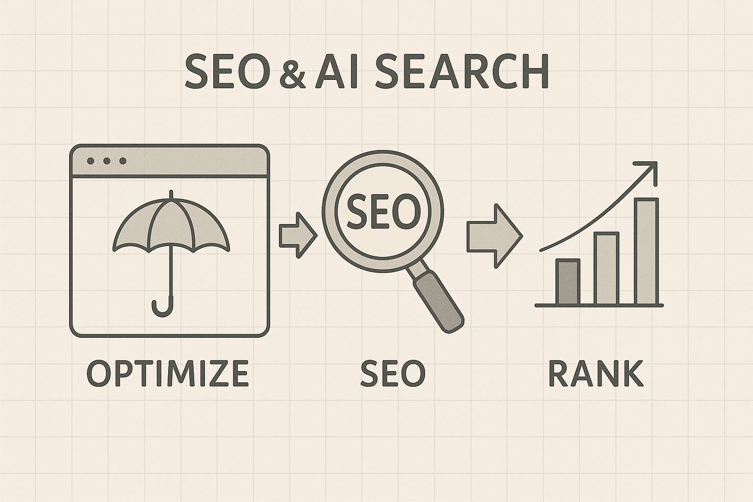 The service process for search engine optimization.