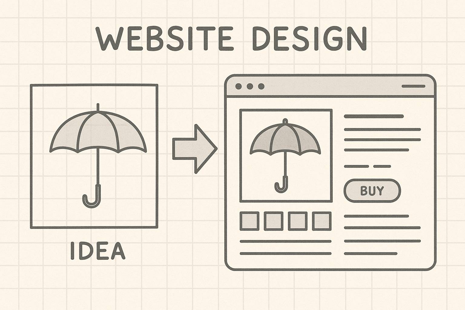 The service process for designing a professional, custom website.