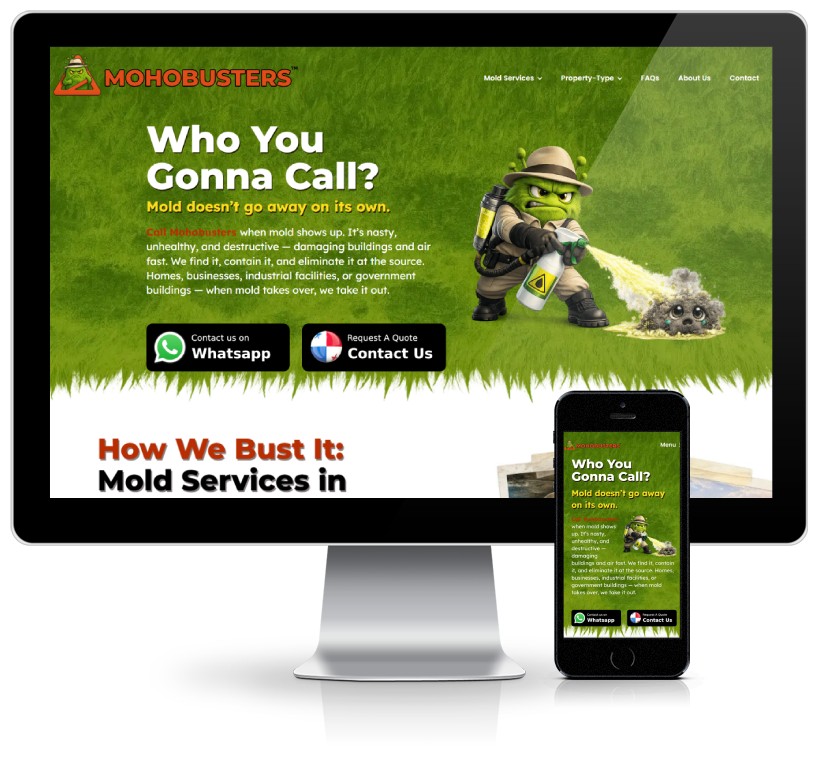 The website for a property services company.